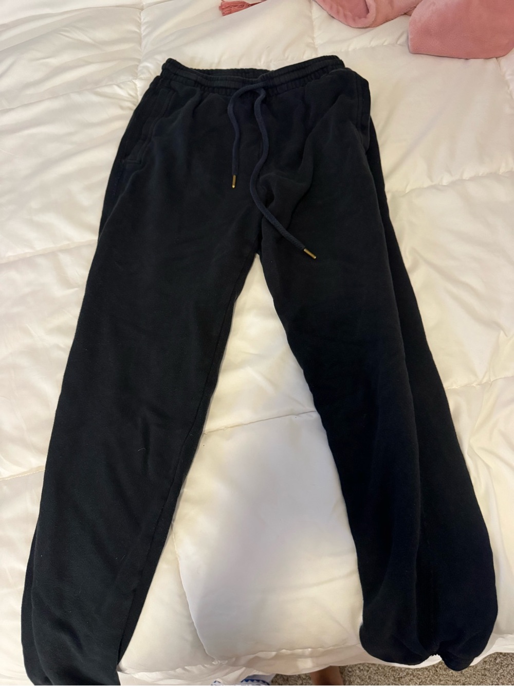 aerie Black Cozy Drawstring Joggers